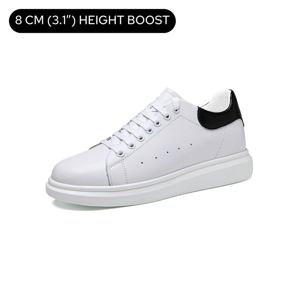 A13 Alteo white sneakers — 8 cm (3.1 in) height boost
