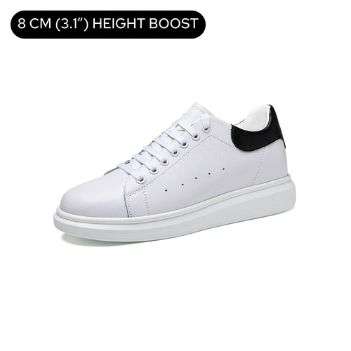 A13 Alteo white sneakers — 8 cm (3.1 in) height boost