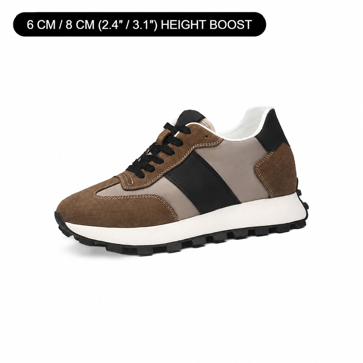 Heston brown — 6 CM / 8 CM (2.4″ / 3.1″) HEIGHT BOOST