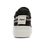 VERTARO A20 Black platform sneakers, back view