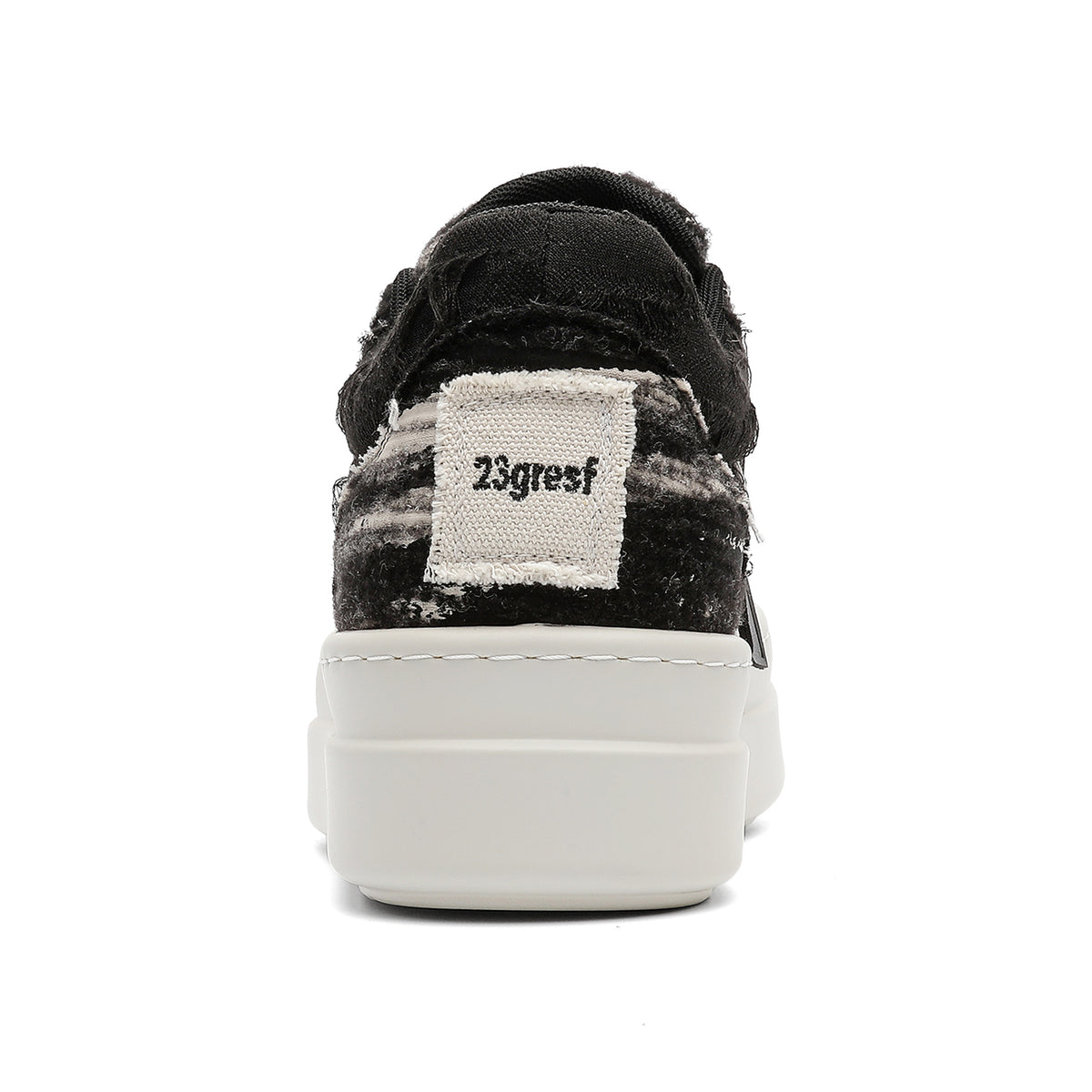 VERTARO A20 Black platform sneakers, back view