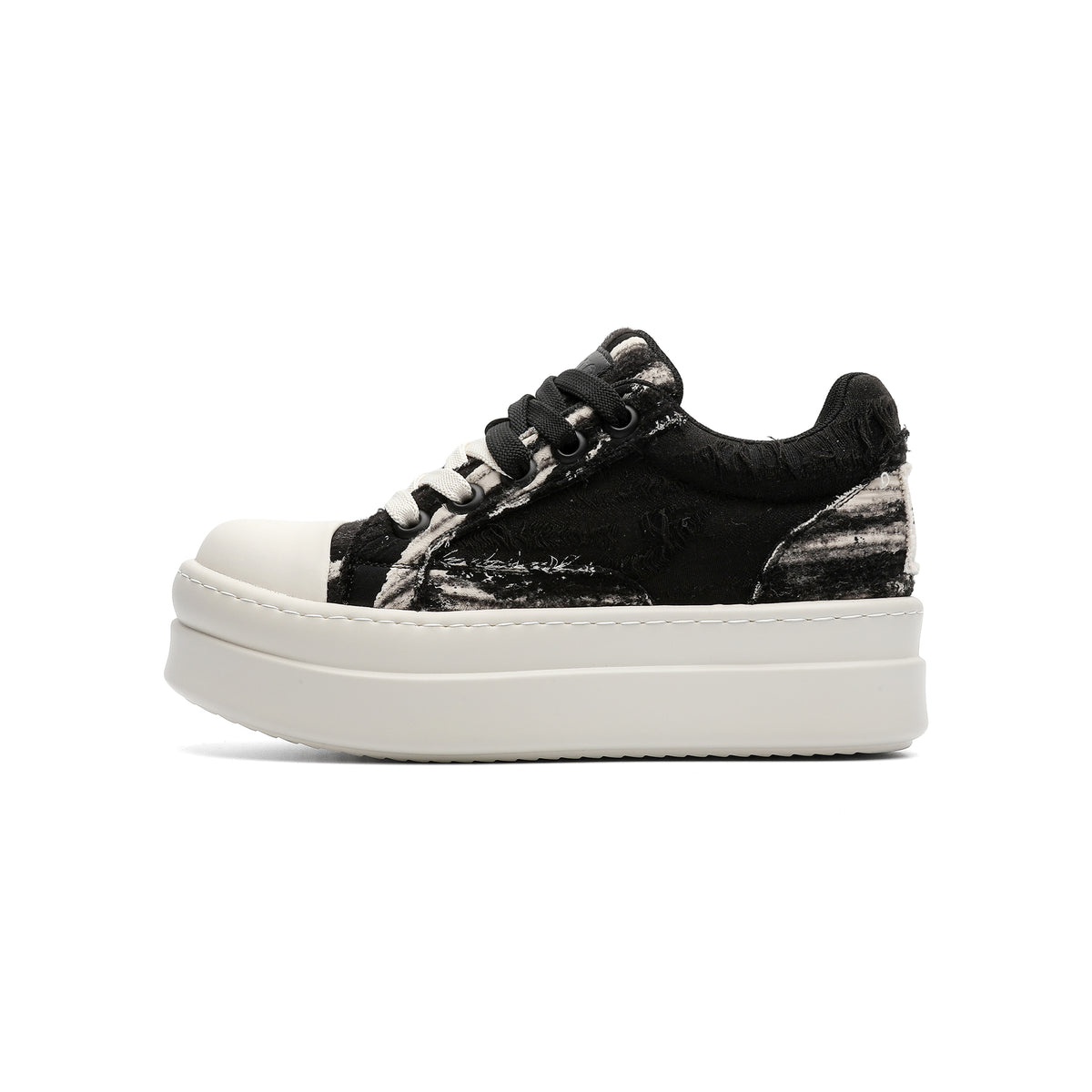 VERTARO A20 Black platform sneakers, side view