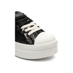 VERTARO A20 Black platform sneakers, toe detail