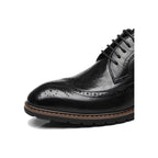 VERTĀRO A22 Black brogue shoe leather detail