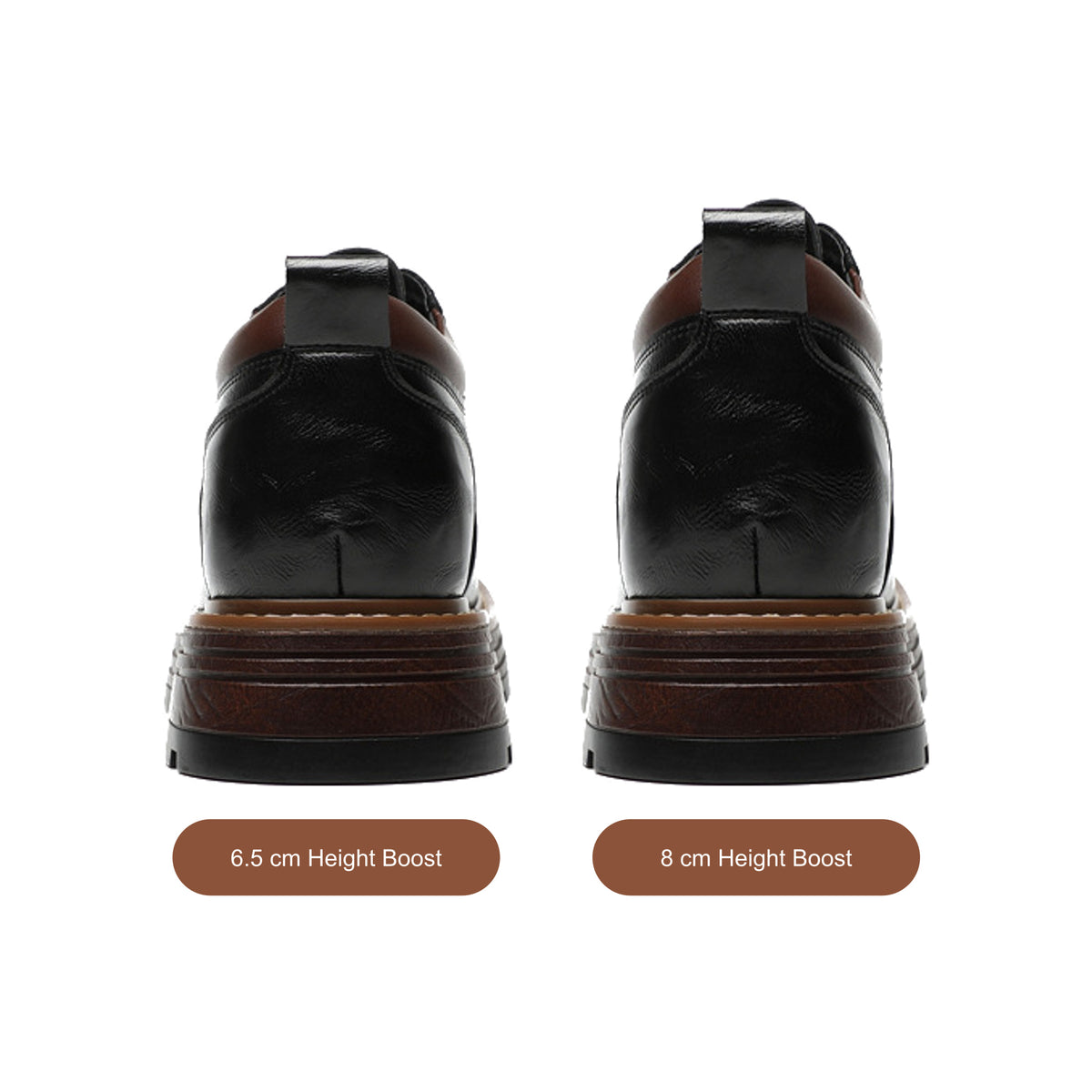 A23 rear view showing 6.5 cm and 8 cm Height Boost options