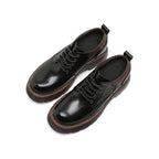 A23 black lace-up shoes, pair view