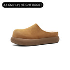 Elwood Brown lined platform clogs — 3.5 cm (1.4 in) height boost