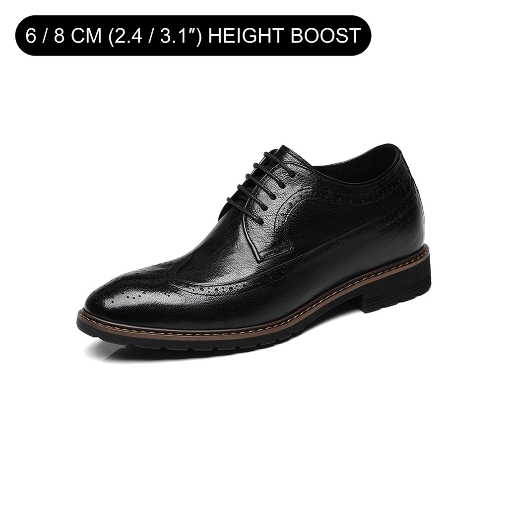 VERTĀRO A22 Black brogue shoe side view