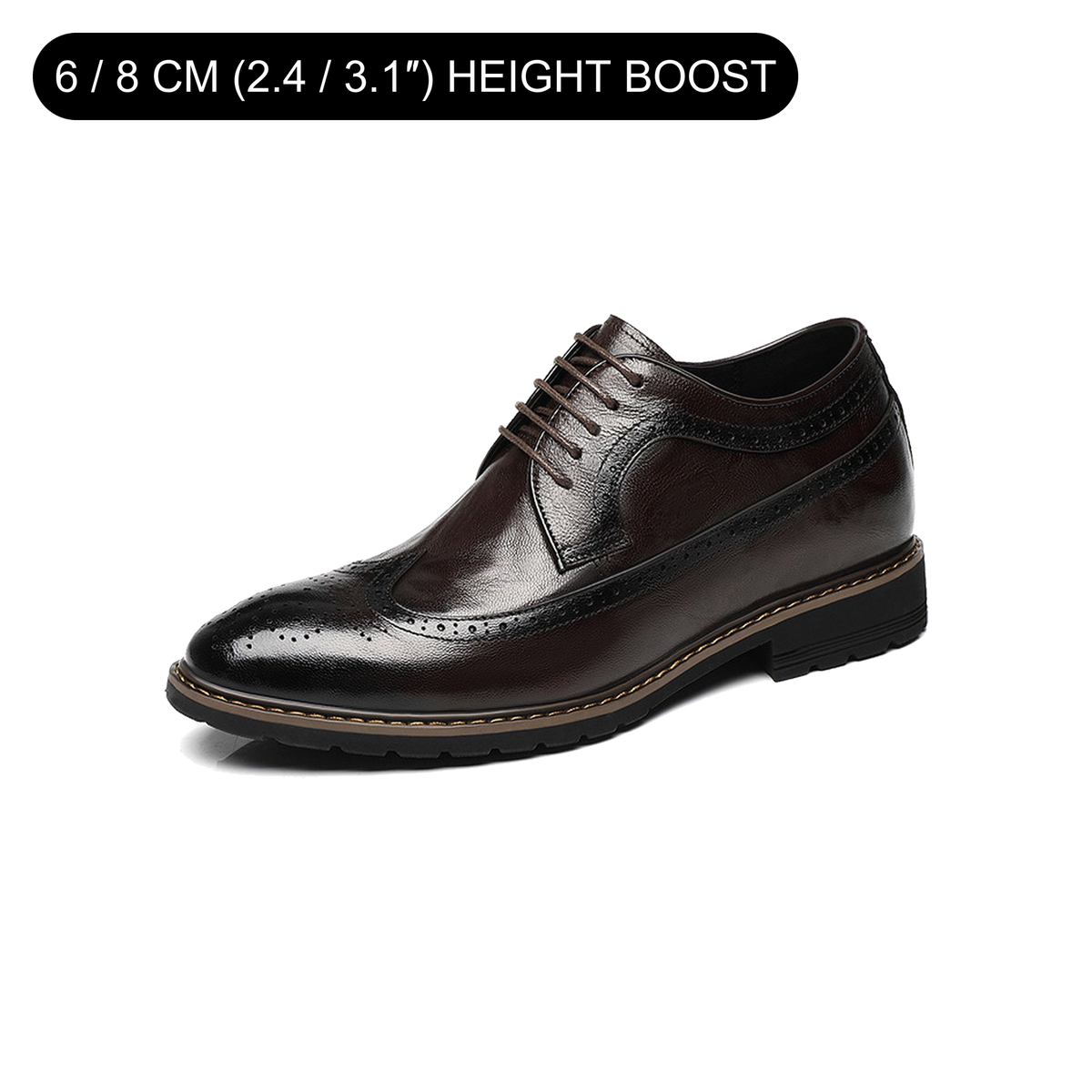 VERTĀRO A22 Brown brogue shoe side view