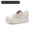 VERTARO A20 Cream platform sneakers, three-quarter view